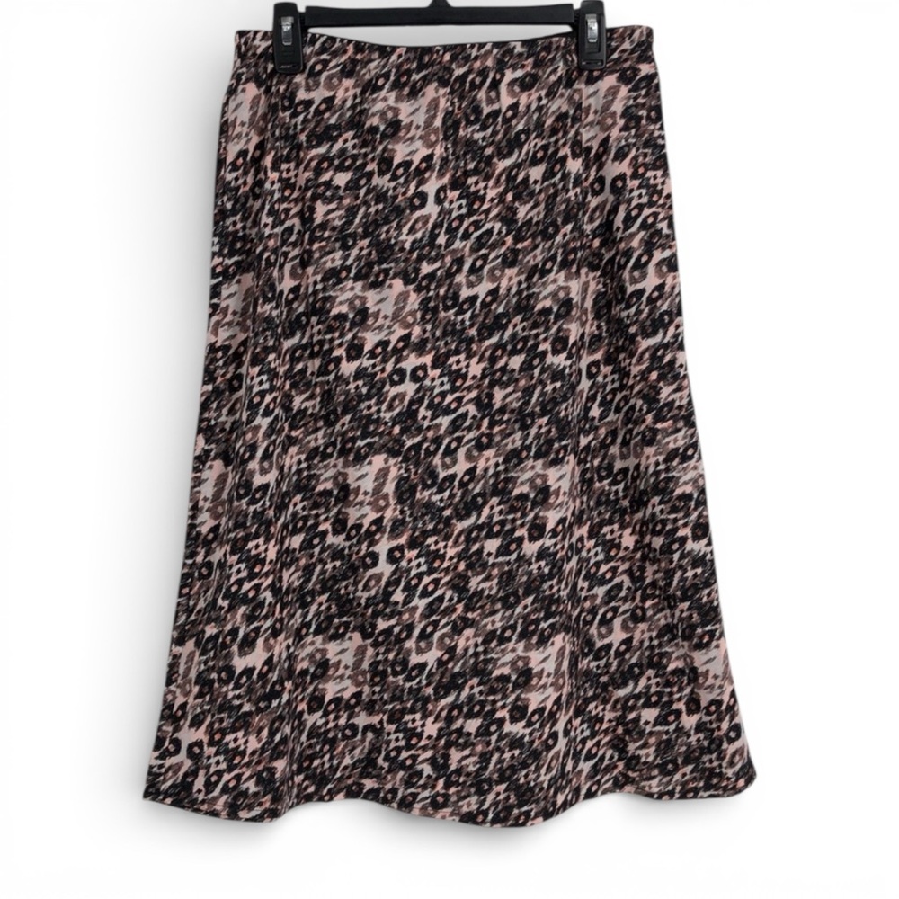 Sanctuary Animal Print Satin Skirt